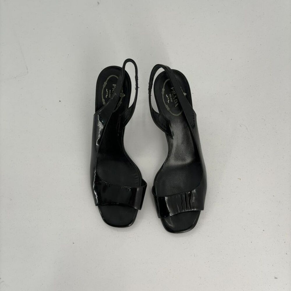 Prada Black Patent Leather Heels